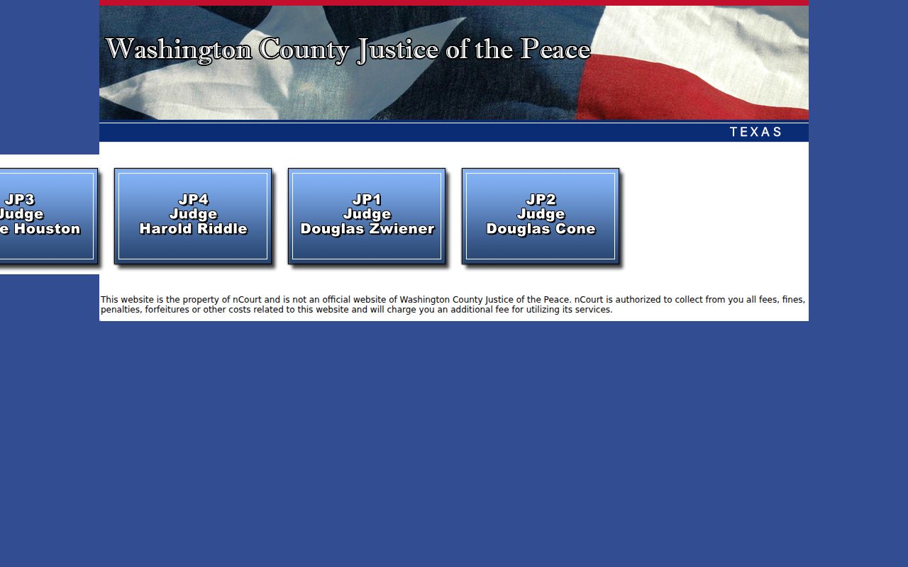 Washington County JP1 online payment gateway for ticket information